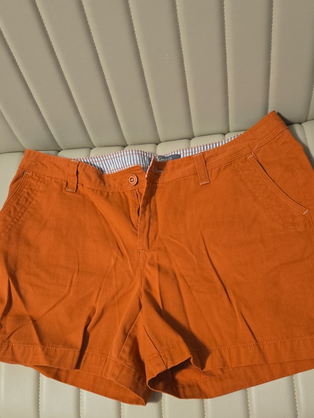 Natural Reflections Burnt Orange Cotton Bermuda Shorts